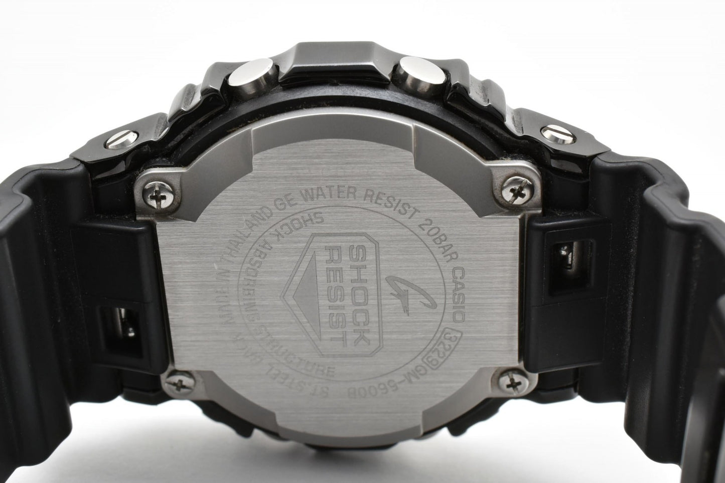 カシオ CASIO G-SHOCK GM-5600B クォーツ デジタル 腕時計 ブラック文字盤 ステンレスベゼル レジンベルト メンズ