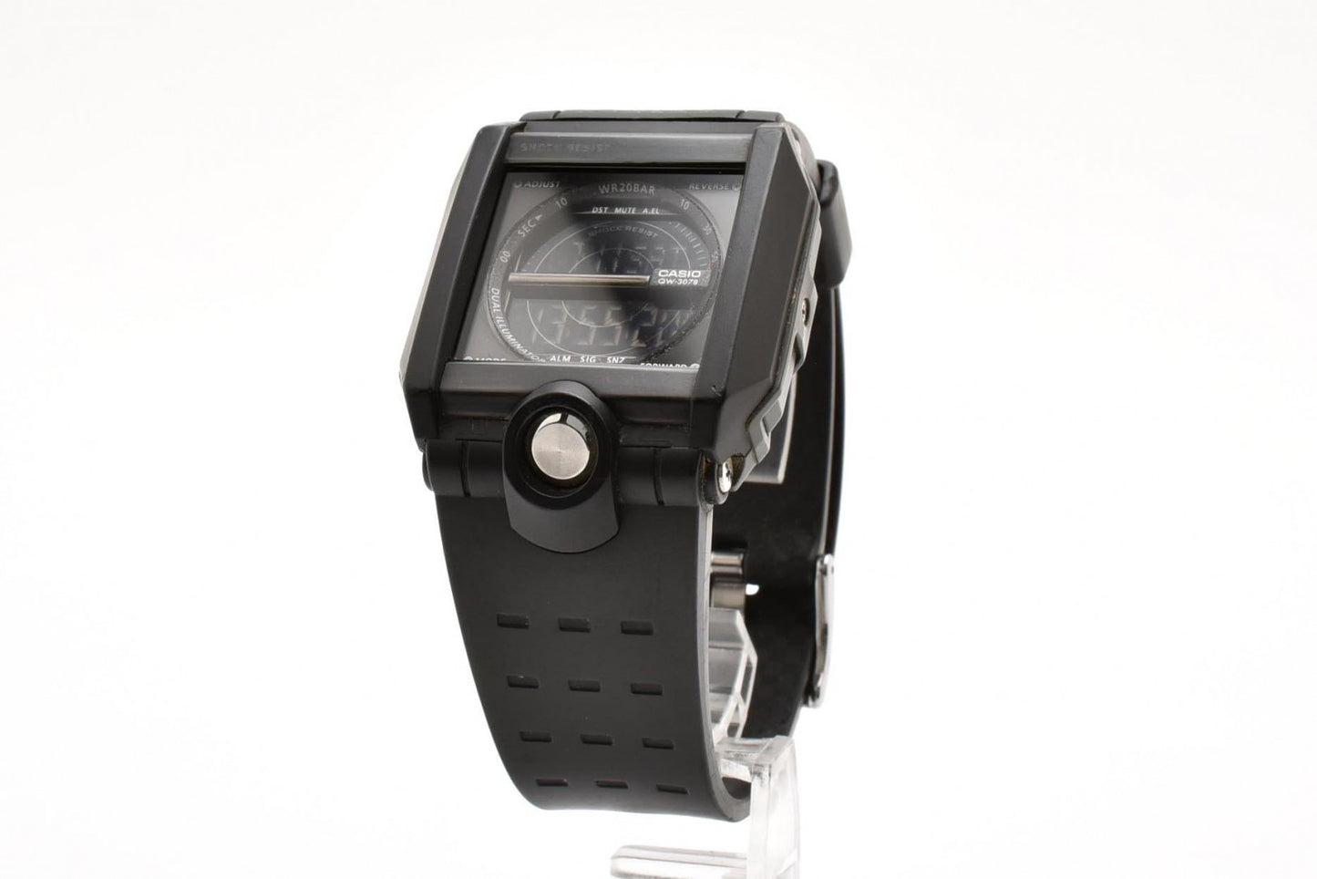 カシオ CASIO G-SHOCK G-8100 クォーツ デジタル 腕時計 ブラック液晶 ステンレスケース レジンベルト メンズ