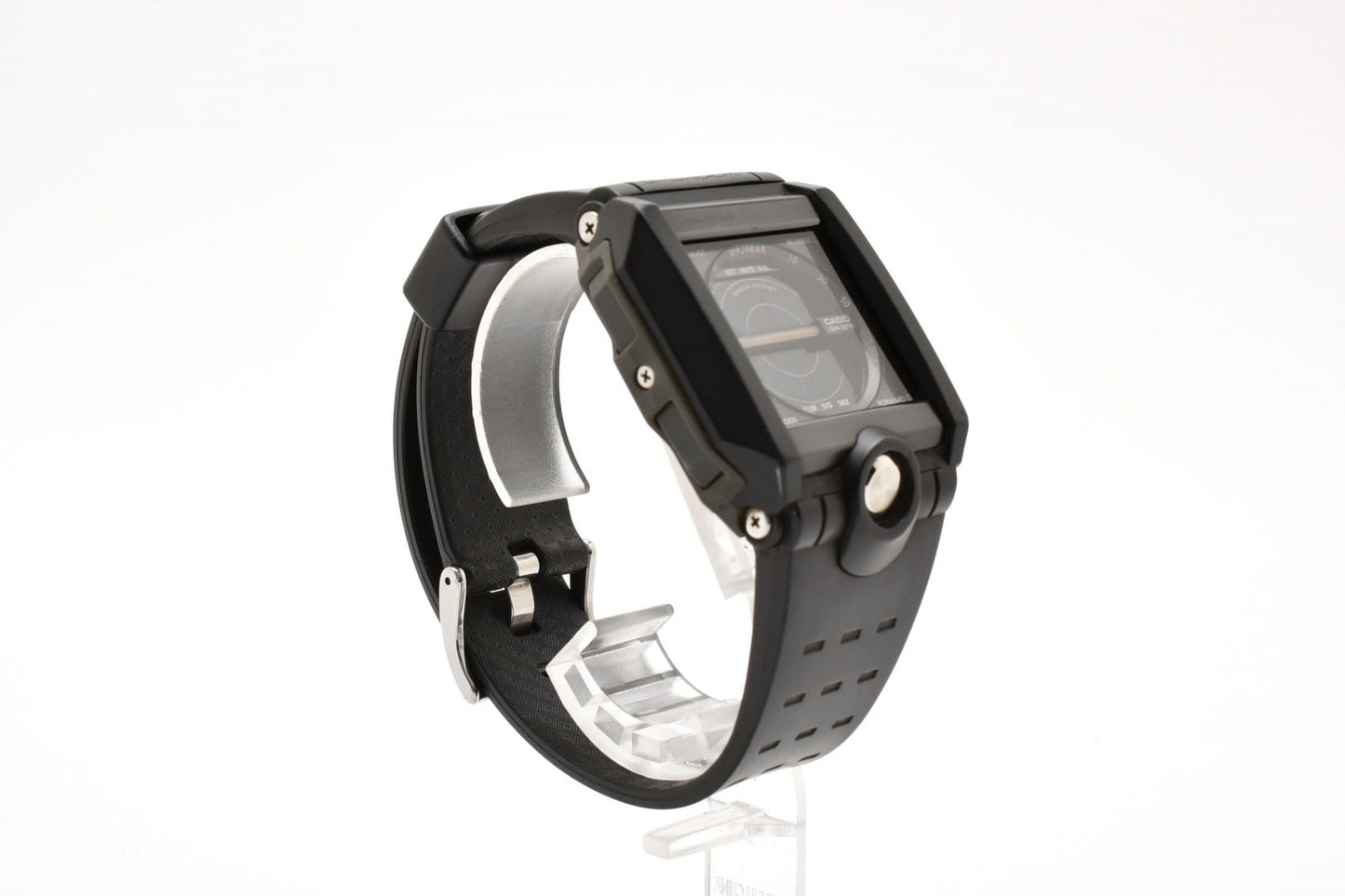 カシオ CASIO G-SHOCK G-8100 クォーツ デジタル 腕時計 ブラック液晶 ステンレスケース レジンベルト メンズ