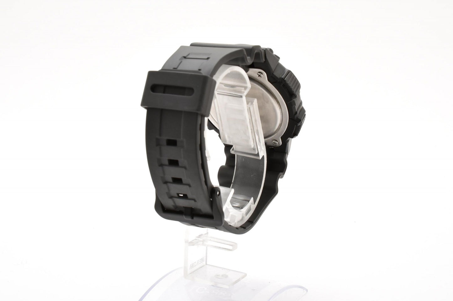 カシオ CASIO W-735H デジタル クォーツ 腕時計 グレー液晶 ステンレスケース レジンベルト メンズ