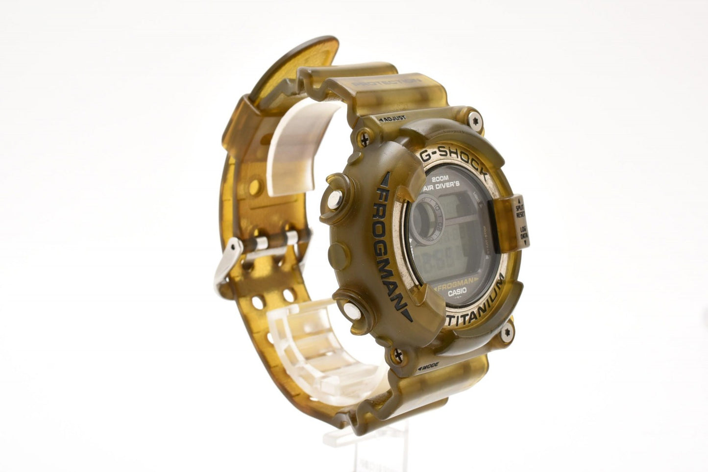 カシオ CASIO G-SHOCK FROGMAN DW-8200 クォーツ デジタル 腕時計 チタンケース グレー液晶 レジンベルト メンズ