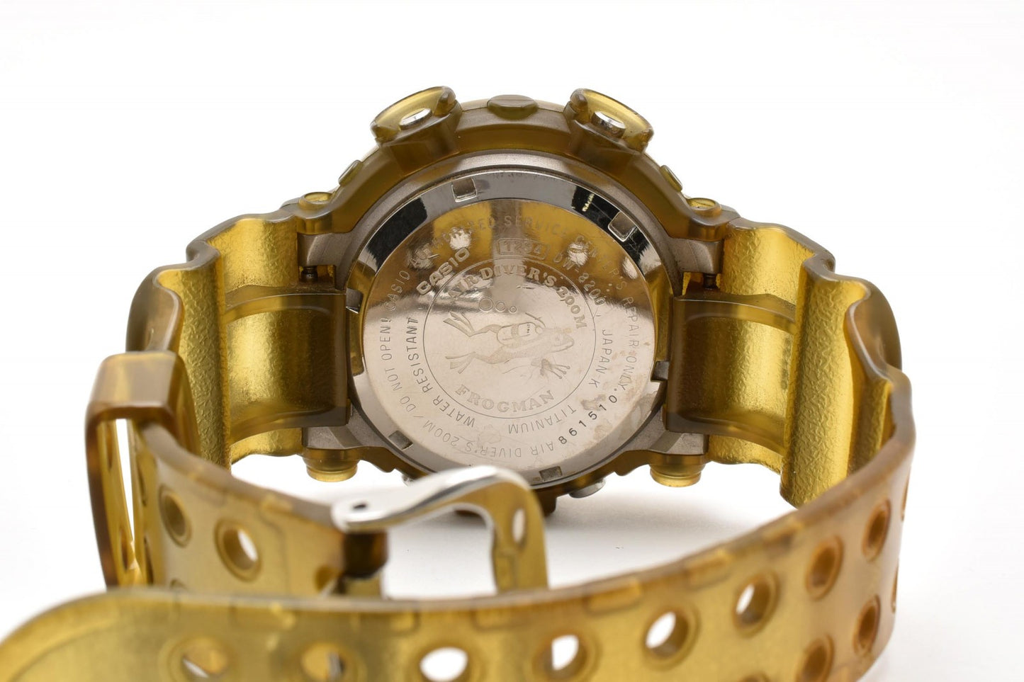 カシオ CASIO G-SHOCK FROGMAN DW-8200 クォーツ デジタル 腕時計 チタンケース グレー液晶 レジンベルト メンズ