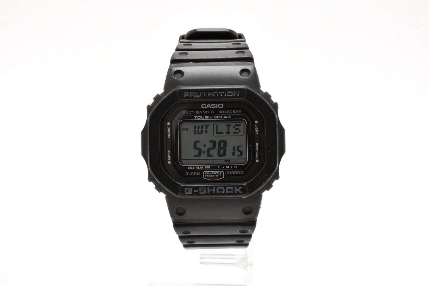 カシオ CASIO G-SHOCK GW-5000 タフソーラー 電波時計 デジタル 腕時計 ブラック液晶 ステンレスケース レジンベルト メンズ