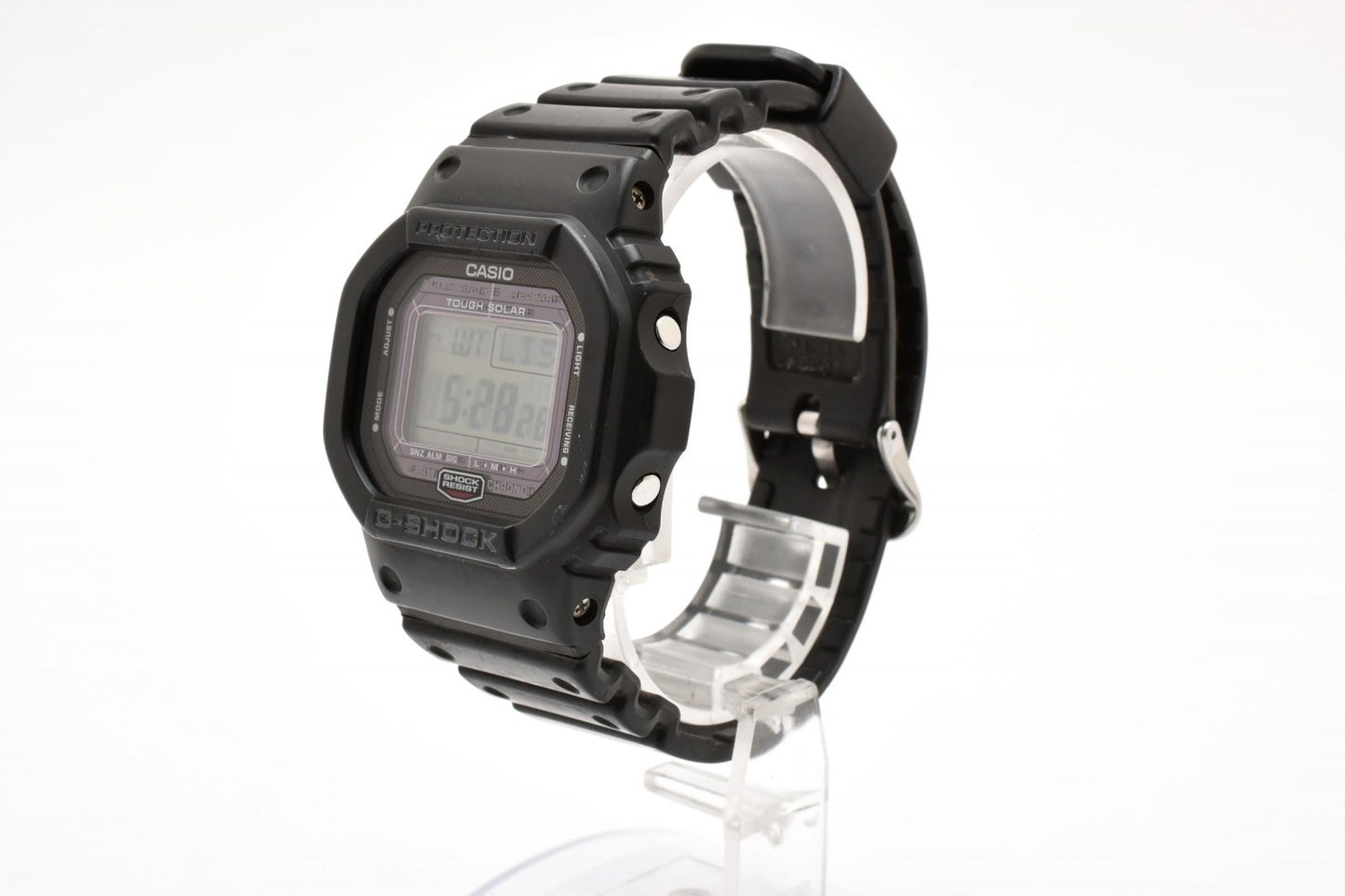 カシオ CASIO G-SHOCK GW-5000 タフソーラー 電波時計 デジタル 腕時計 ブラック液晶 ステンレスケース レジンベルト メンズ