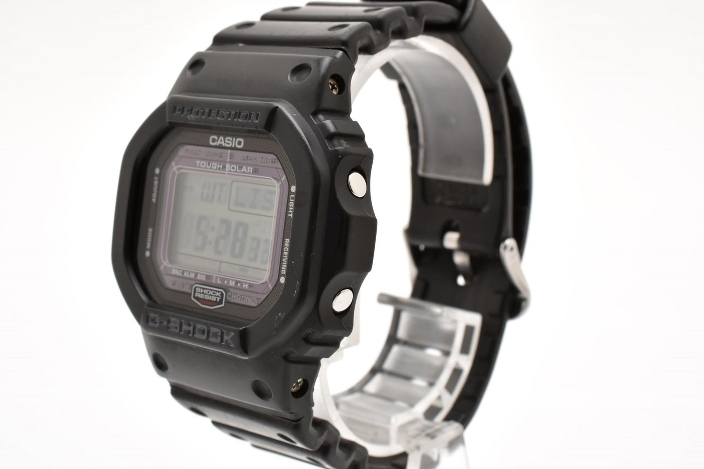 カシオ CASIO G-SHOCK GW-5000 タフソーラー 電波時計 デジタル 腕時計 ブラック液晶 ステンレスケース レジンベルト メンズ