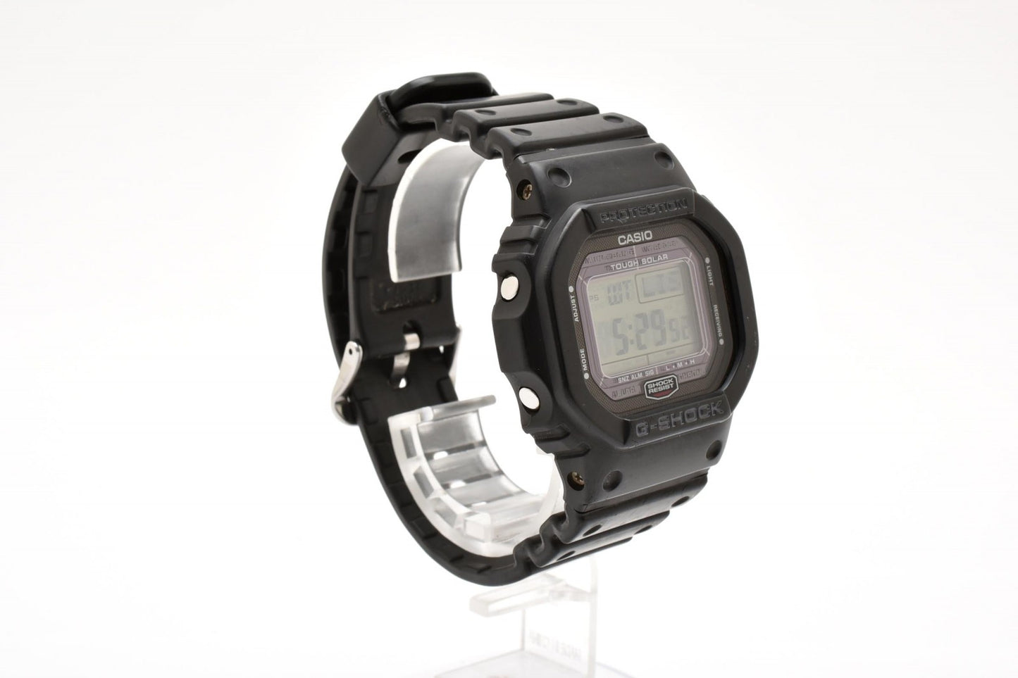 カシオ CASIO G-SHOCK GW-5000 タフソーラー 電波時計 デジタル 腕時計 ブラック液晶 ステンレスケース レジンベルト メンズ