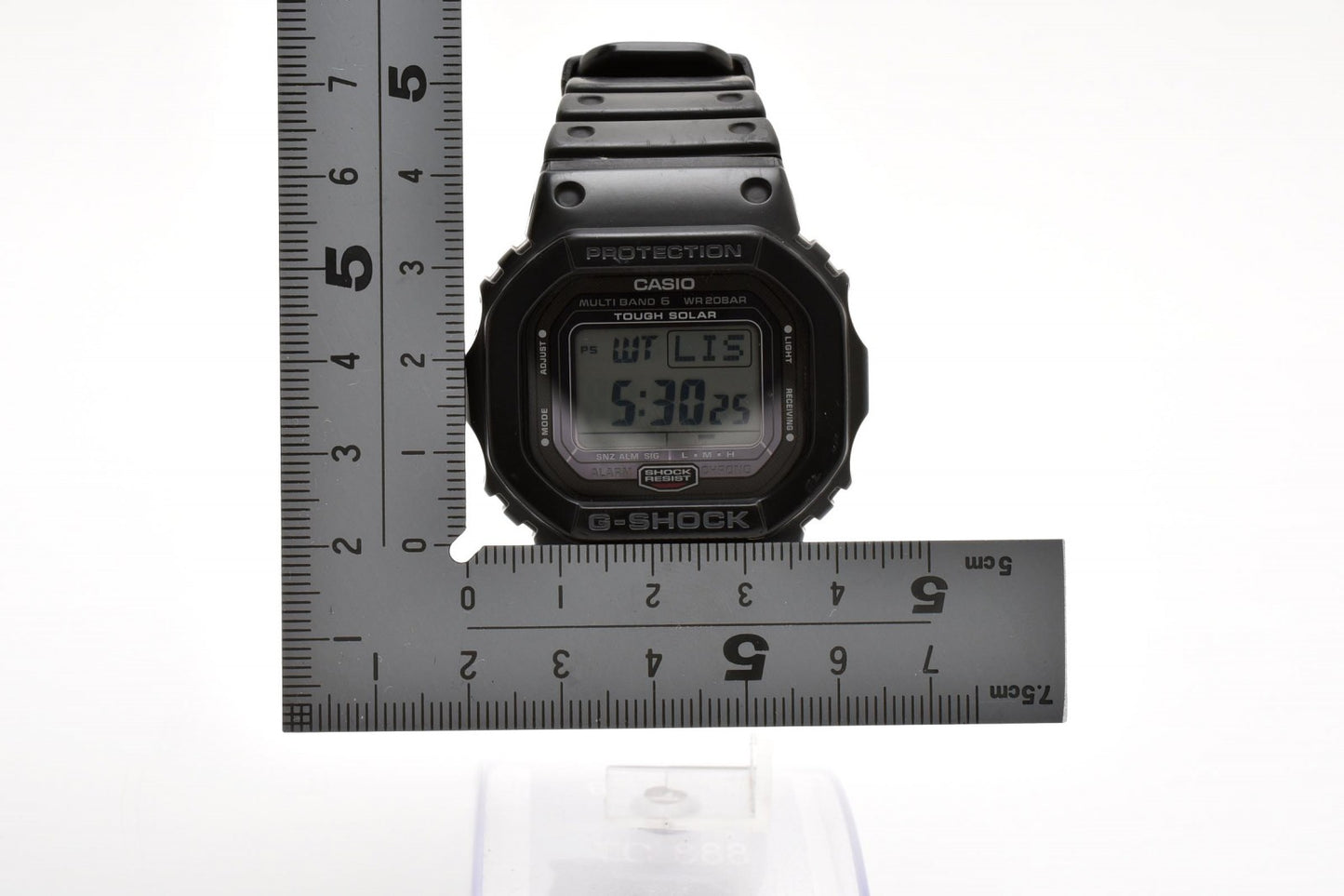 カシオ CASIO G-SHOCK GW-5000 タフソーラー 電波時計 デジタル 腕時計 ブラック液晶 ステンレスケース レジンベルト メンズ