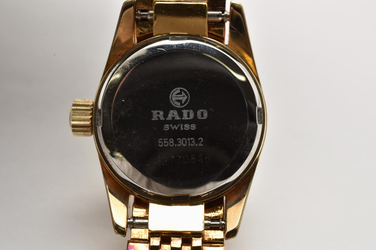RADO ラドー Emile エミール 558.3013.2 レディース 自動巻き 腕時計 ゴールド文字盤 ゴールドプレート ステンレス ブレスレット 19mm 1970年代 ヴィンテージ
