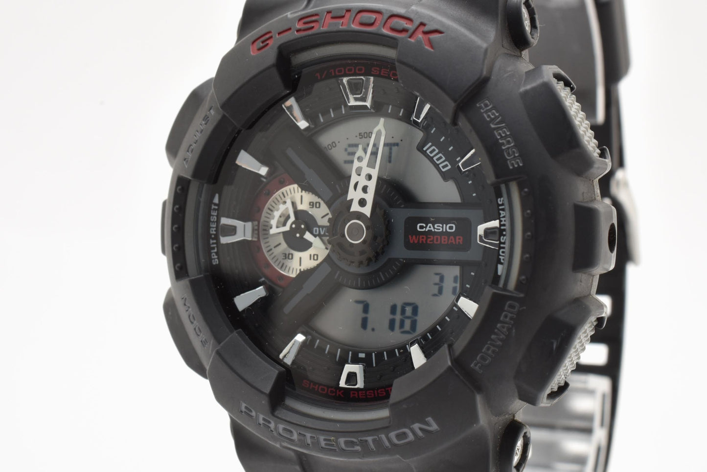 カシオ CASIO G-SHOCK GA-110 アナデジ クォーツ 腕時計 ブラック文字盤 樹脂ケース レジンベルト メンズ
