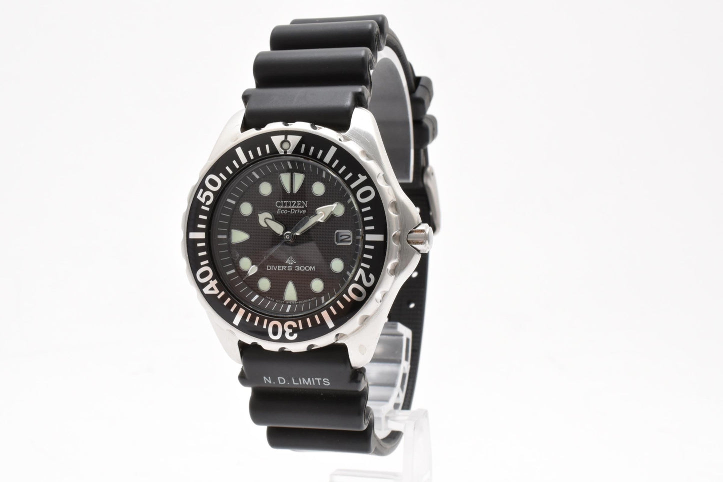 シチズン Citizen ダイバー300M E168-S016525 エコドライブ ソーラー 腕時計 ブラック文字盤 ステンレス ウレタンベルト メンズ