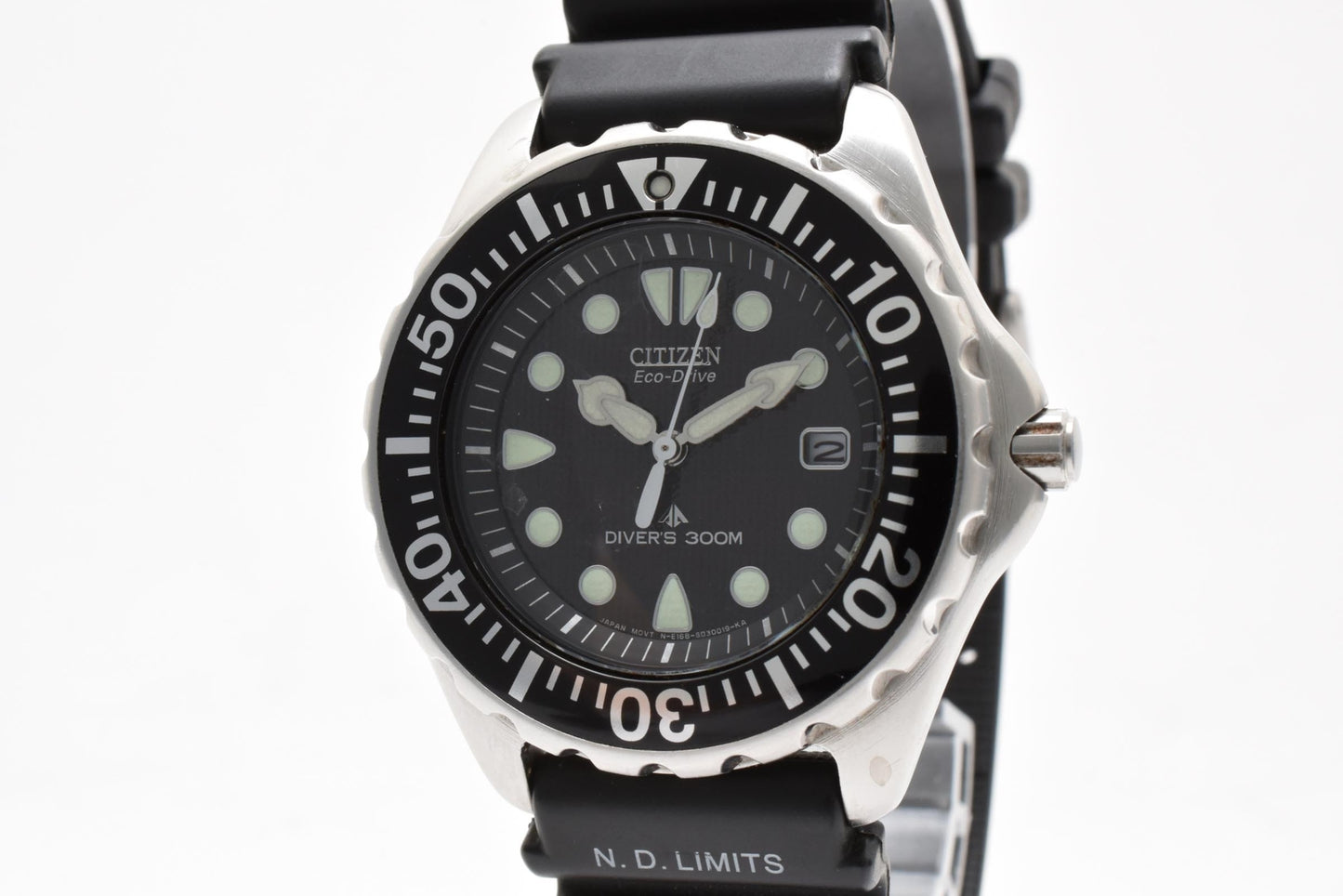 シチズン Citizen ダイバー300M E168-S016525 エコドライブ ソーラー 腕時計 ブラック文字盤 ステンレス ウレタンベルト メンズ