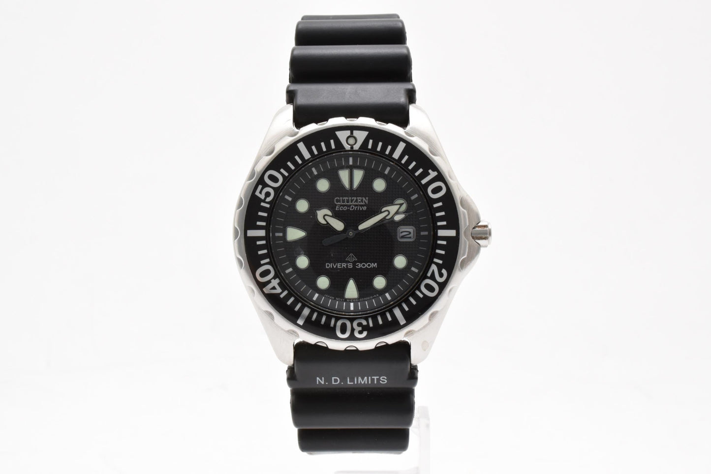 シチズン Citizen ダイバー300M E168-S016525 エコドライブ ソーラー 腕時計 ブラック文字盤 ステンレス ウレタンベルト メンズ