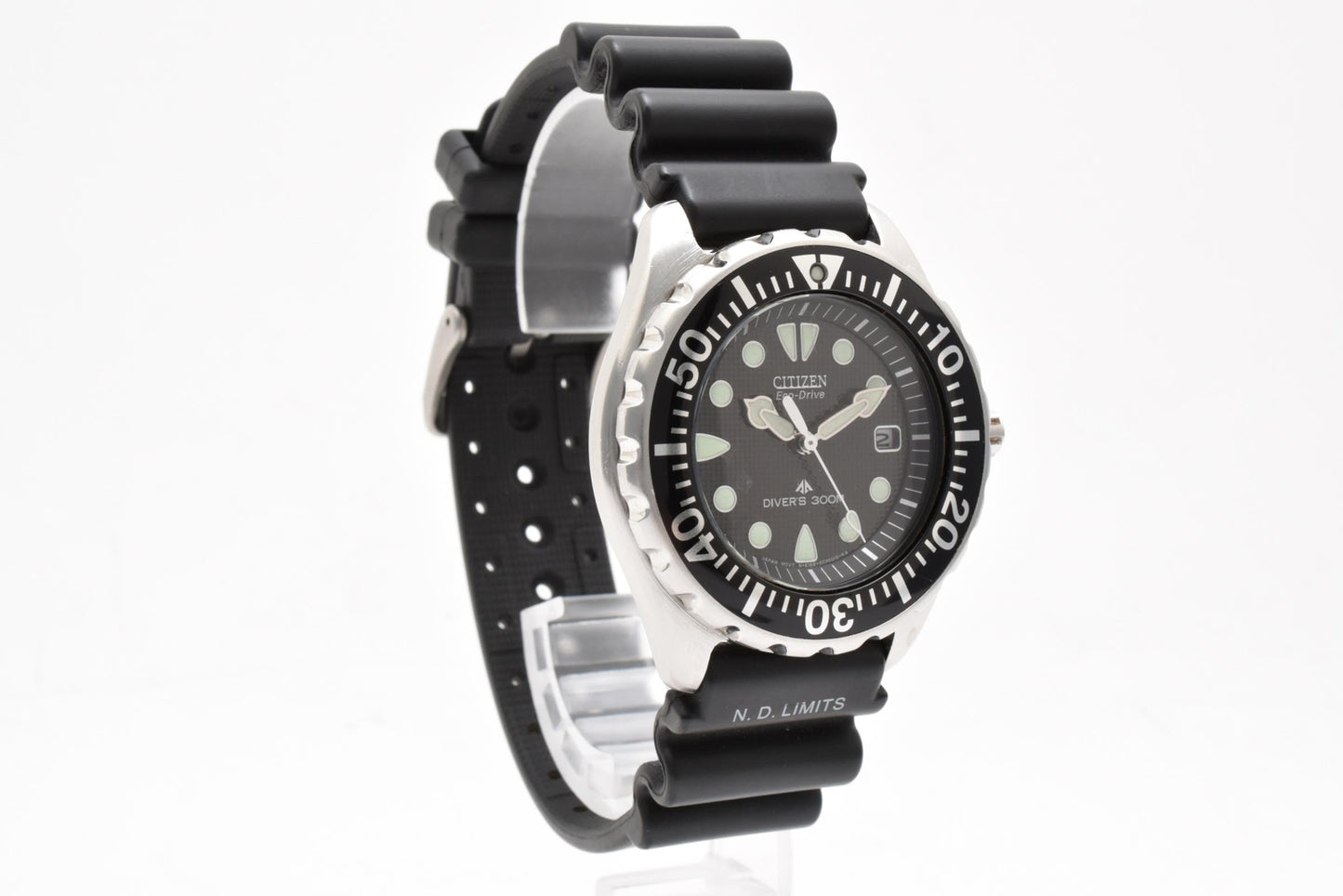 シチズン Citizen ダイバー300M E168-S016525 エコドライブ ソーラー 腕時計 ブラック文字盤 ステンレス ウレタンベルト メンズ