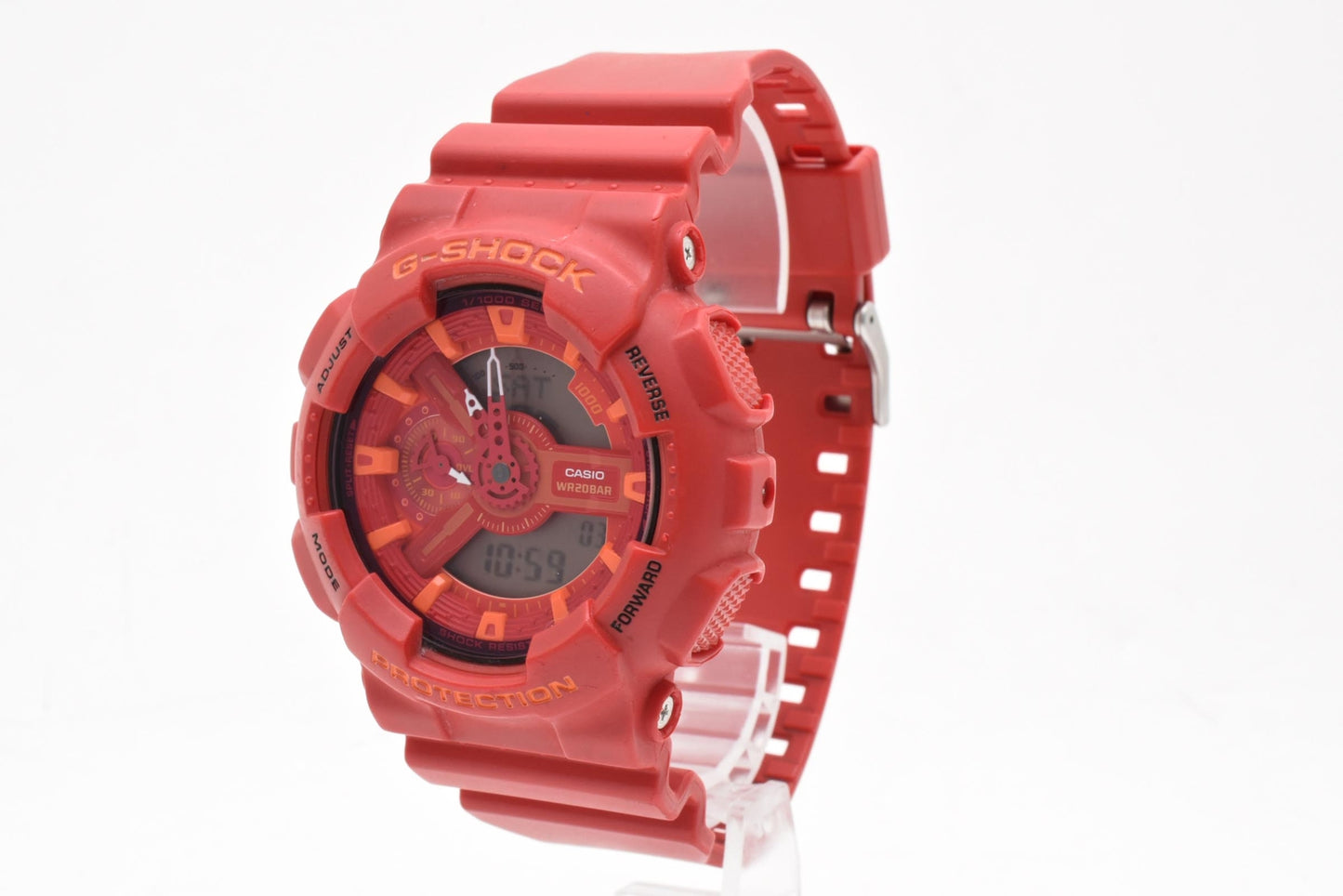 カシオ CASIO G-SHOCK GA-110AC アナデジ クォーツ 腕時計 レッド文字盤 レッド レジンベルト メンズ