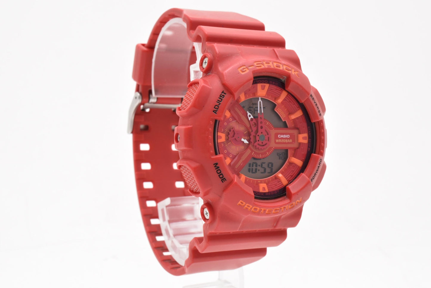 カシオ CASIO G-SHOCK GA-110AC アナデジ クォーツ 腕時計 レッド文字盤 レッド レジンベルト メンズ