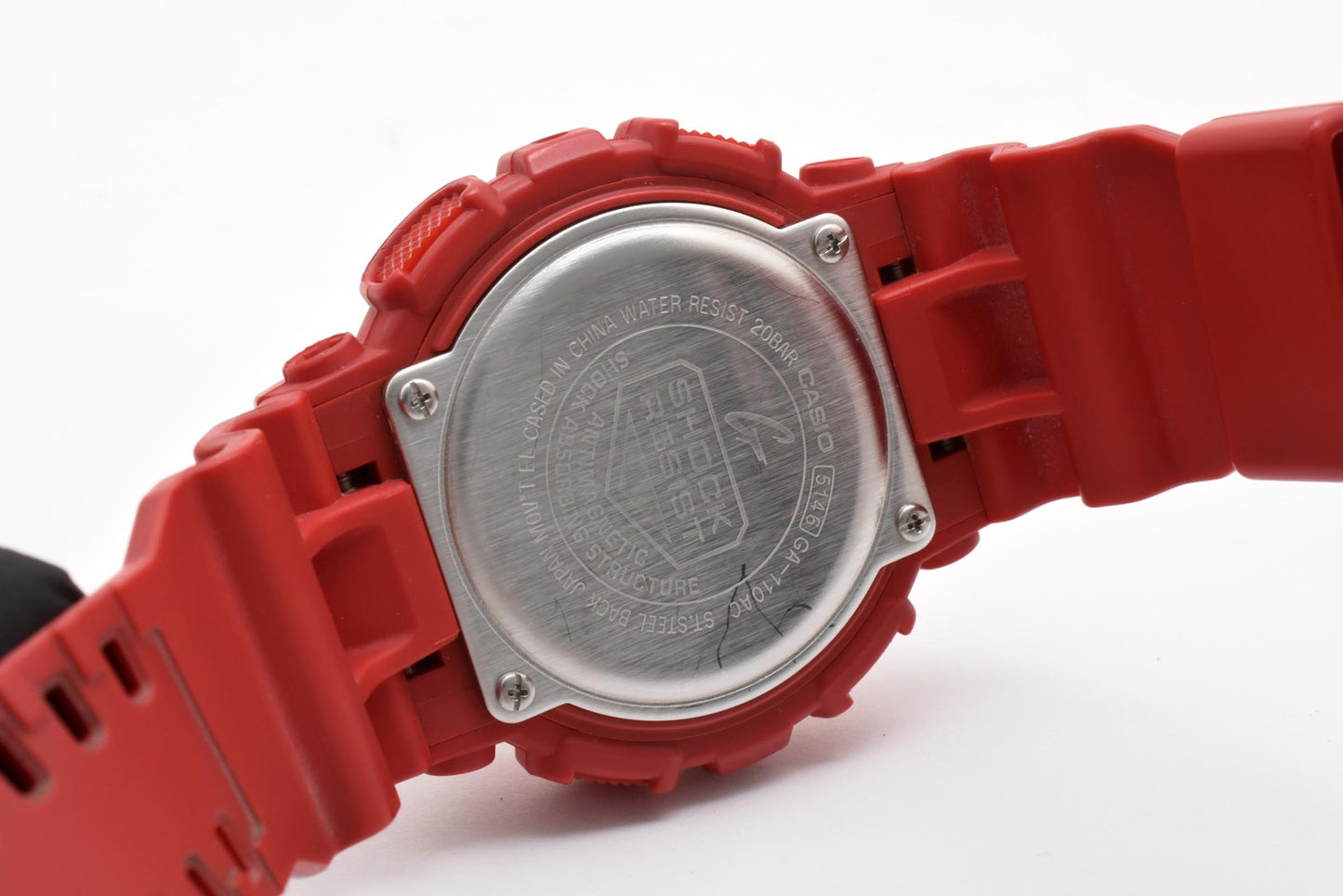 カシオ CASIO G-SHOCK GA-110AC アナデジ クォーツ 腕時計 レッド文字盤 レッド レジンベルト メンズ