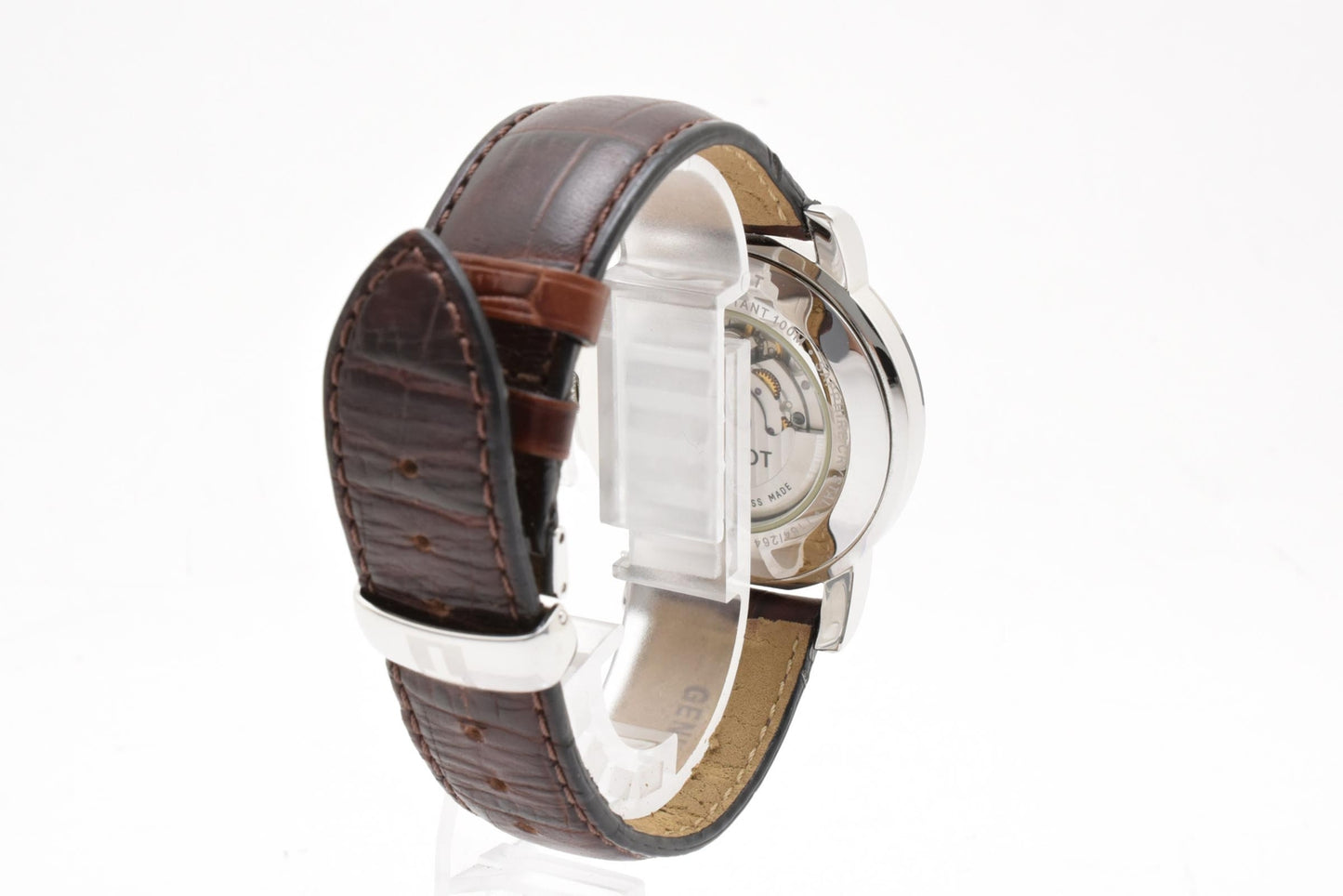 ティソ TISSOT T-ロード T164/264 自動巻き 腕時計 ホワイト文字盤 ローマンインデックス デイト レザーストラップ メンズ