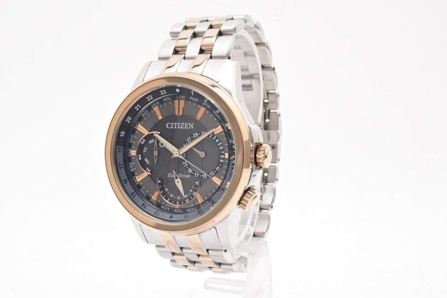 シチズン Citizen カランドリエ カレンダー エコ・ドライブ 8729-R005804 ソーラー 腕時計 ブラック文字盤 ステンレス マルチファンクション メンズ