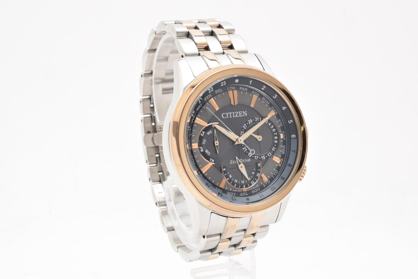 シチズン Citizen カランドリエ カレンダー エコ・ドライブ 8729-R005804 ソーラー 腕時計 ブラック文字盤 ステンレス マルチファンクション メンズ