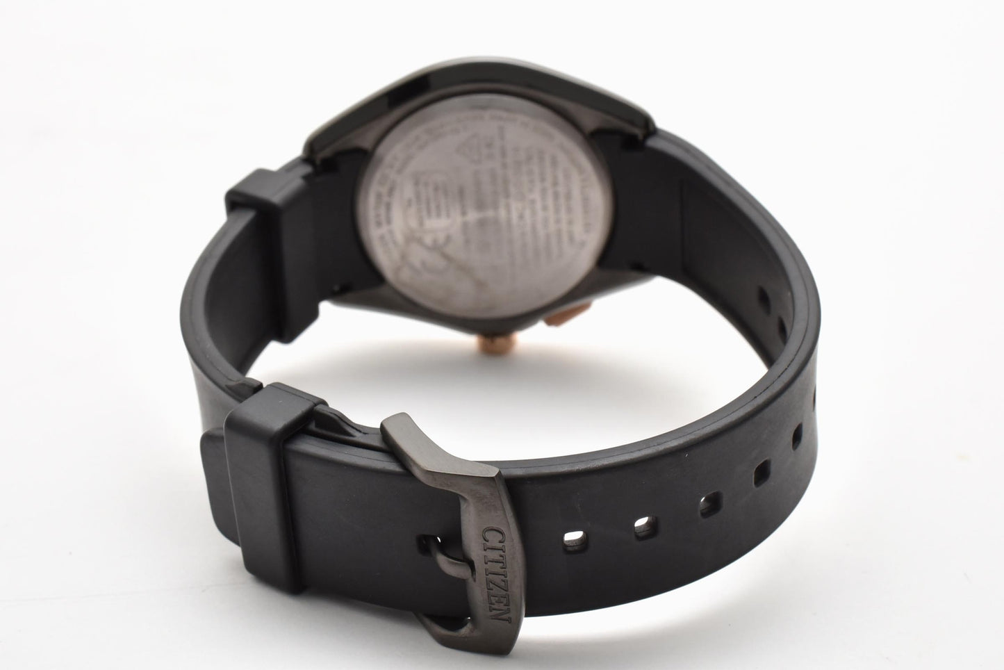 シチズン Citizen エコ・ドライブ W140-S114195 ソーラー 腕時計 ブラック文字盤 チタンケース レジンベルト メンズ