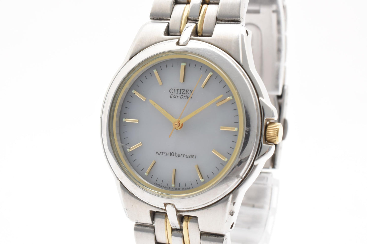 シチズン Citizen エコ・ドライブ E030-K16253 ソーラー 腕時計 グレー文字盤 コンビカラー ステンレス メンズ