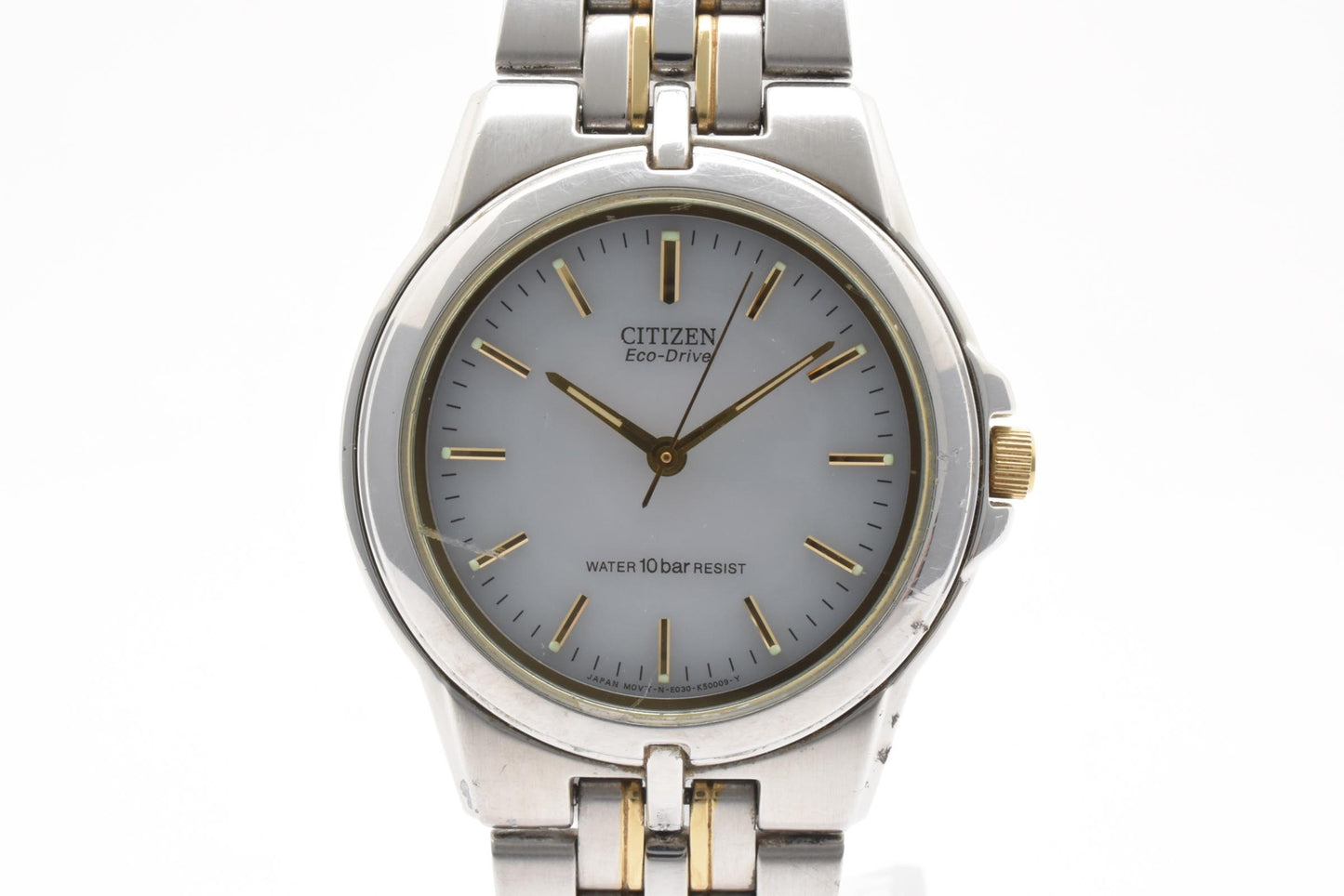 シチズン Citizen エコ・ドライブ E030-K16253 ソーラー 腕時計 グレー文字盤 コンビカラー ステンレス メンズ