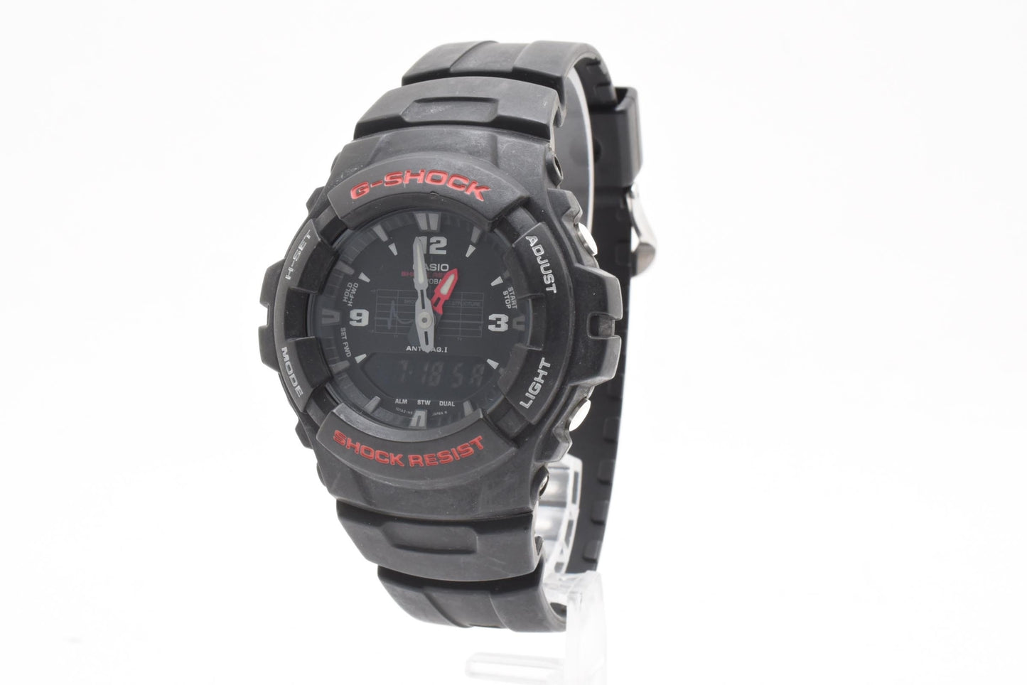 カシオ CASIO G-SHOCK G-100 アナデジ クォーツ 腕時計 ブラック文字盤 樹脂ケース レジンベルト メンズ