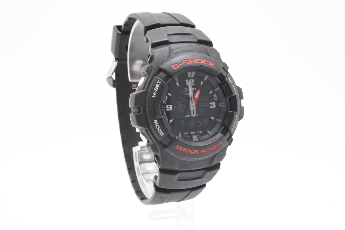 カシオ CASIO G-SHOCK G-100 アナデジ クォーツ 腕時計 ブラック文字盤 樹脂ケース レジンベルト メンズ