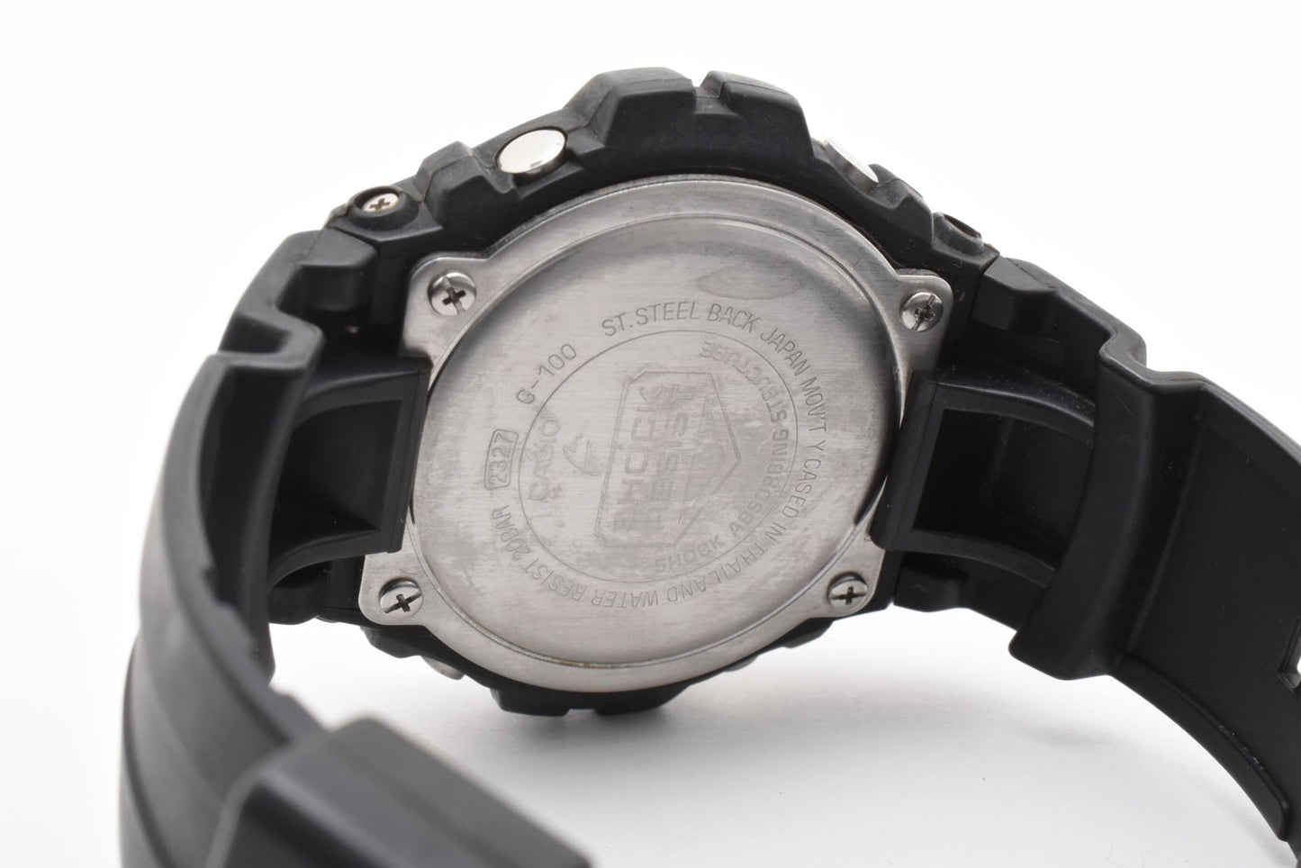 カシオ CASIO G-SHOCK G-100 アナデジ クォーツ 腕時計 ブラック文字盤 樹脂ケース レジンベルト メンズ