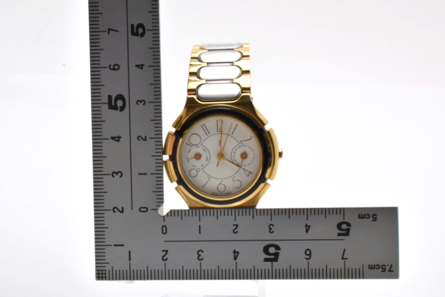 Yves Saint Laurent イヴ・サンローラン 530651 クォーツ 腕時計 ホワイト文字盤 コンビカラー YSLロゴ カサンドラ ステンレス ドレスウォッチ ユニセックス