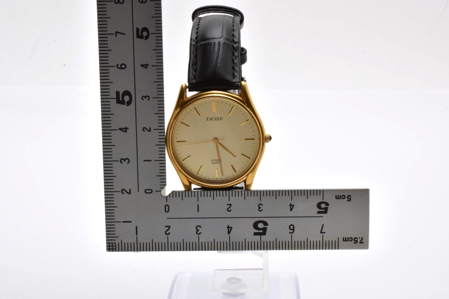 シチズン Citizen エクシード 5639-F61770Y クォーツ 腕時計 ゴールド文字盤 レザーストラップ ドレスウォッチ メンズ