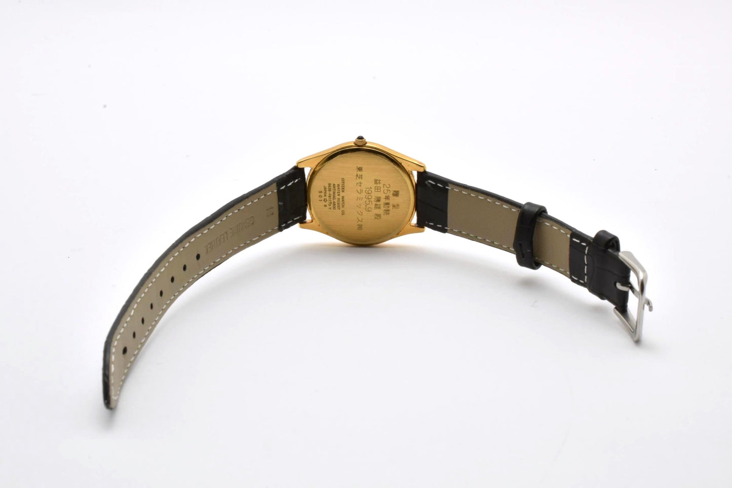 シチズン Citizen エクシード 5639-F61770Y クォーツ 腕時計 ゴールド文字盤 レザーストラップ ドレスウォッチ メンズ