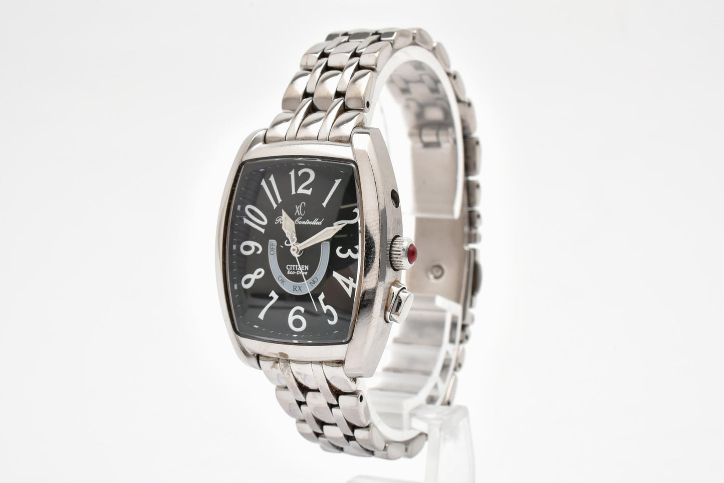 シチズン CITIZEN xC H330-T007872 電波ソーラー 腕時計 ブラック文字盤 トノー ステンレス ユニセックス