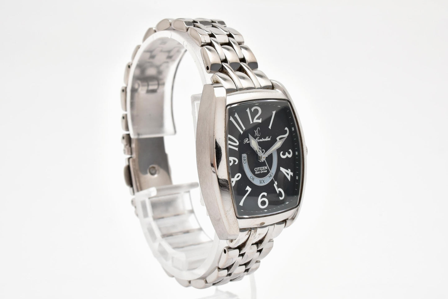 シチズン CITIZEN xC H330-T007872 電波ソーラー 腕時計 ブラック文字盤 トノー ステンレス ユニセックス