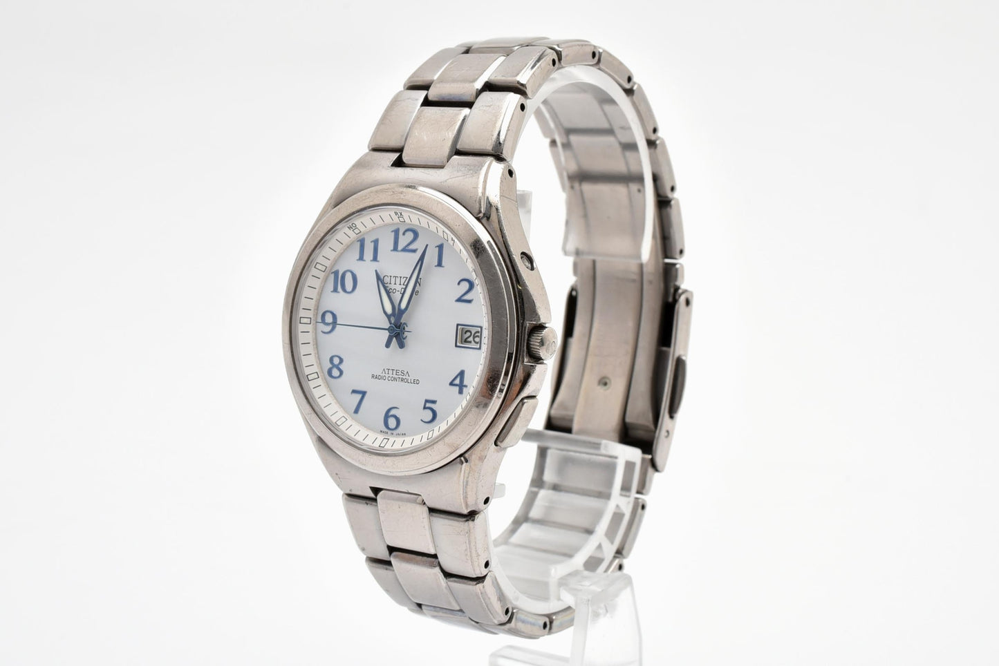 シチズン CITIZEN アテッサ H110-T011331 エコ・ドライブ ソーラー 腕時計 ホワイト文字盤 チタン メンズ