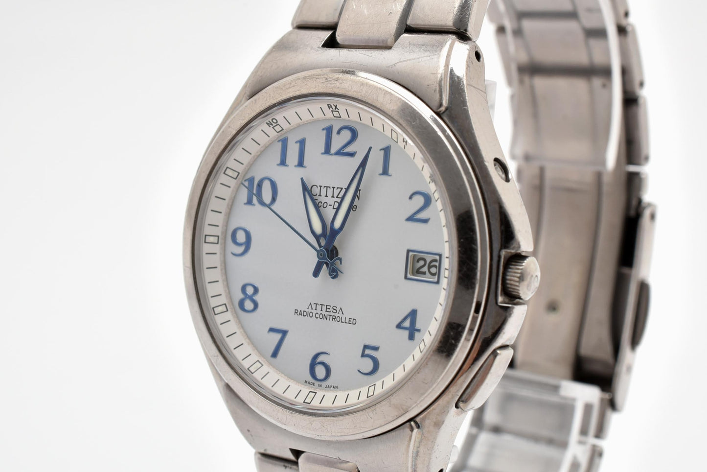 シチズン CITIZEN アテッサ H110-T011331 エコ・ドライブ ソーラー 腕時計 ホワイト文字盤 チタン メンズ
