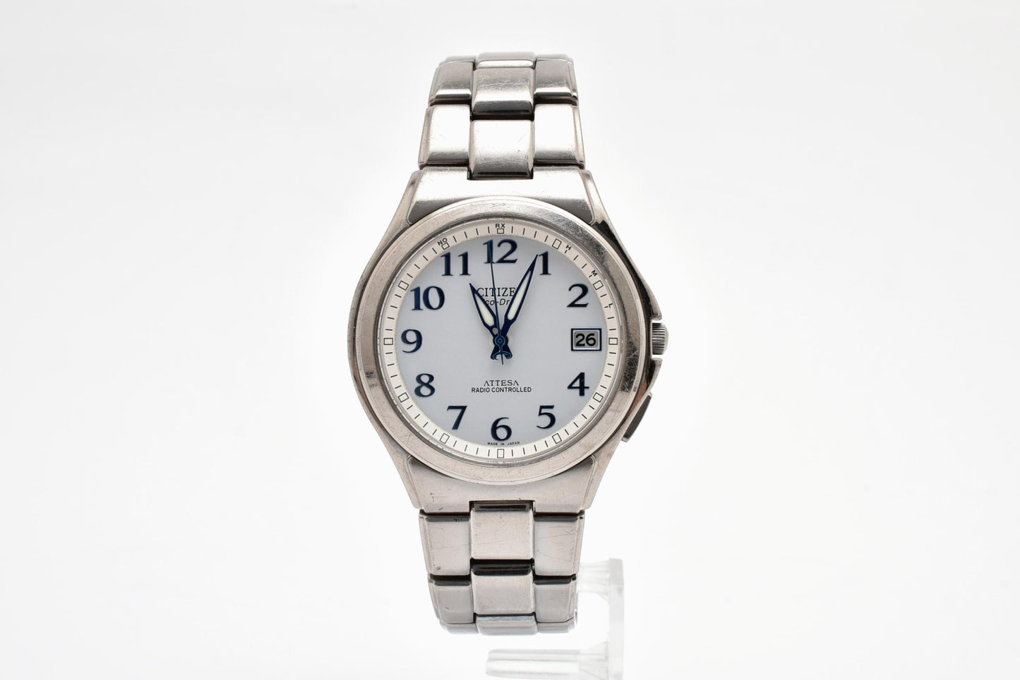 シチズン CITIZEN アテッサ H110-T011331 エコ・ドライブ ソーラー 腕時計 ホワイト文字盤 チタン メンズ