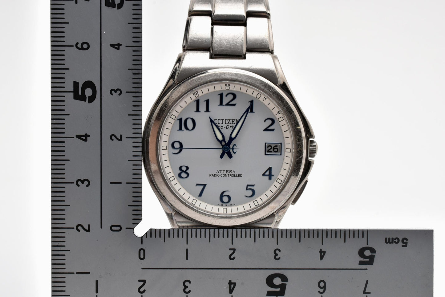 シチズン CITIZEN アテッサ H110-T011331 エコ・ドライブ ソーラー 腕時計 ホワイト文字盤 チタン メンズ