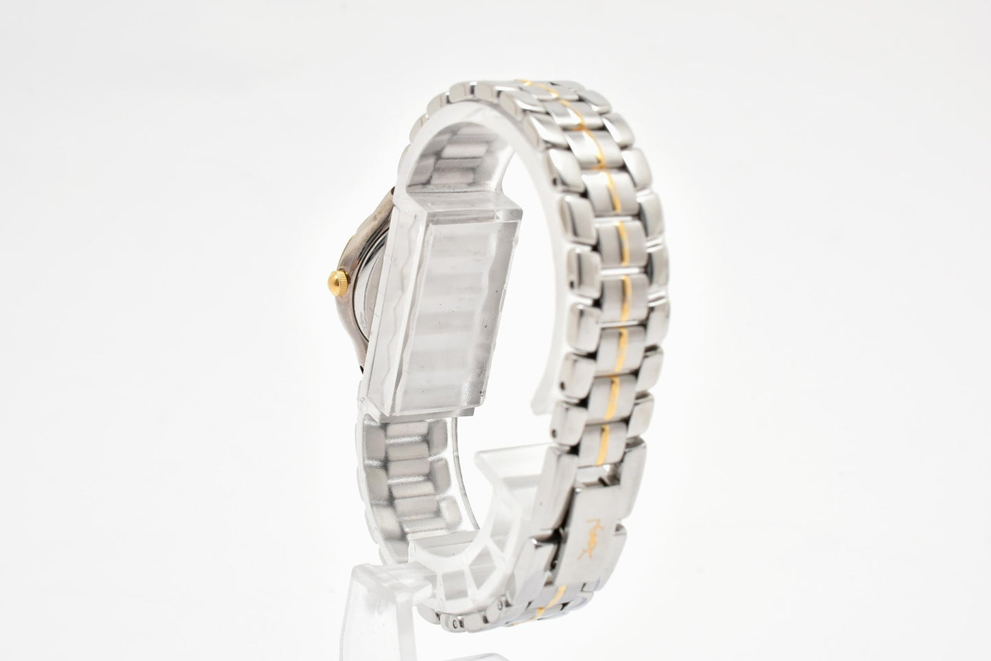 Yves Saint Laurent イヴ・サンローラン 5420-F4457Y クォーツ 腕時計 ベージュ文字盤 YSLロゴ カサンドラ コンビカラー ステンレス レディース ドレスウォッチ