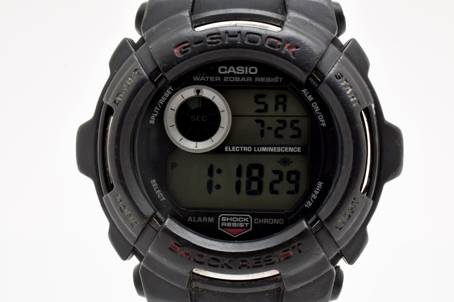 カシオ CASIO G-SHOCK G-2000 クォーツ デジタル 腕時計 ブラック シリコンベルト メンズ