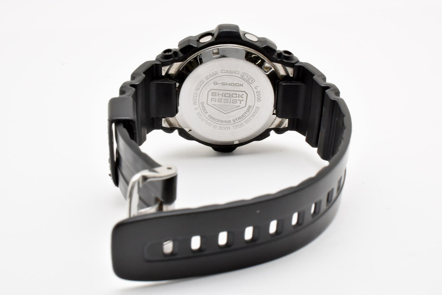 カシオ CASIO G-SHOCK G-2000 クォーツ デジタル 腕時計 ブラック シリコンベルト メンズ
