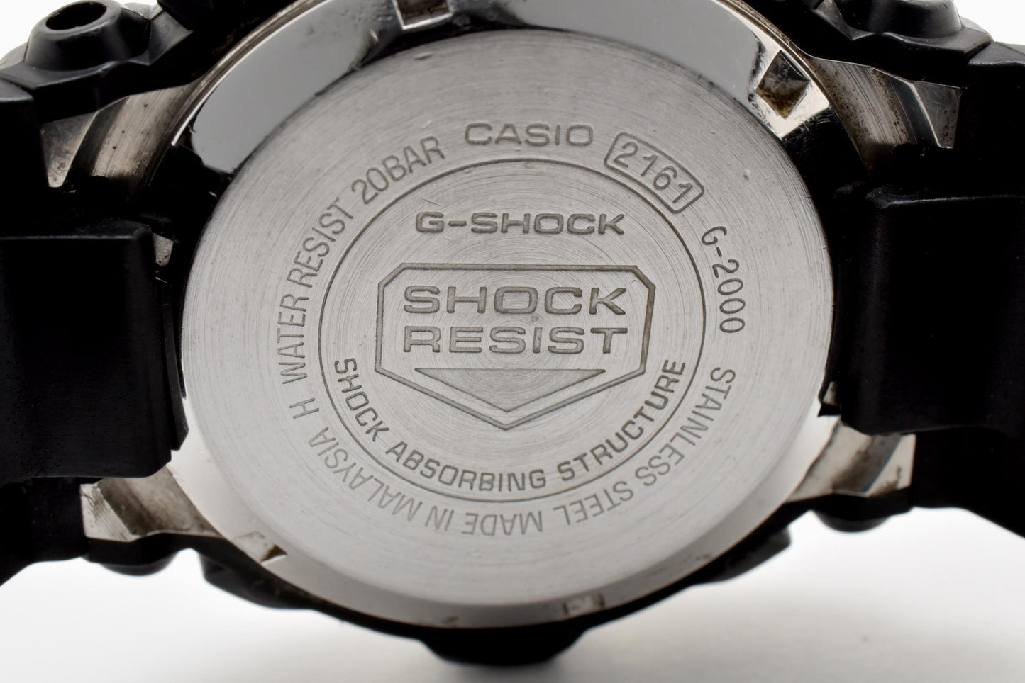 カシオ CASIO G-SHOCK G-2000 クォーツ デジタル 腕時計 ブラック シリコンベルト メンズ