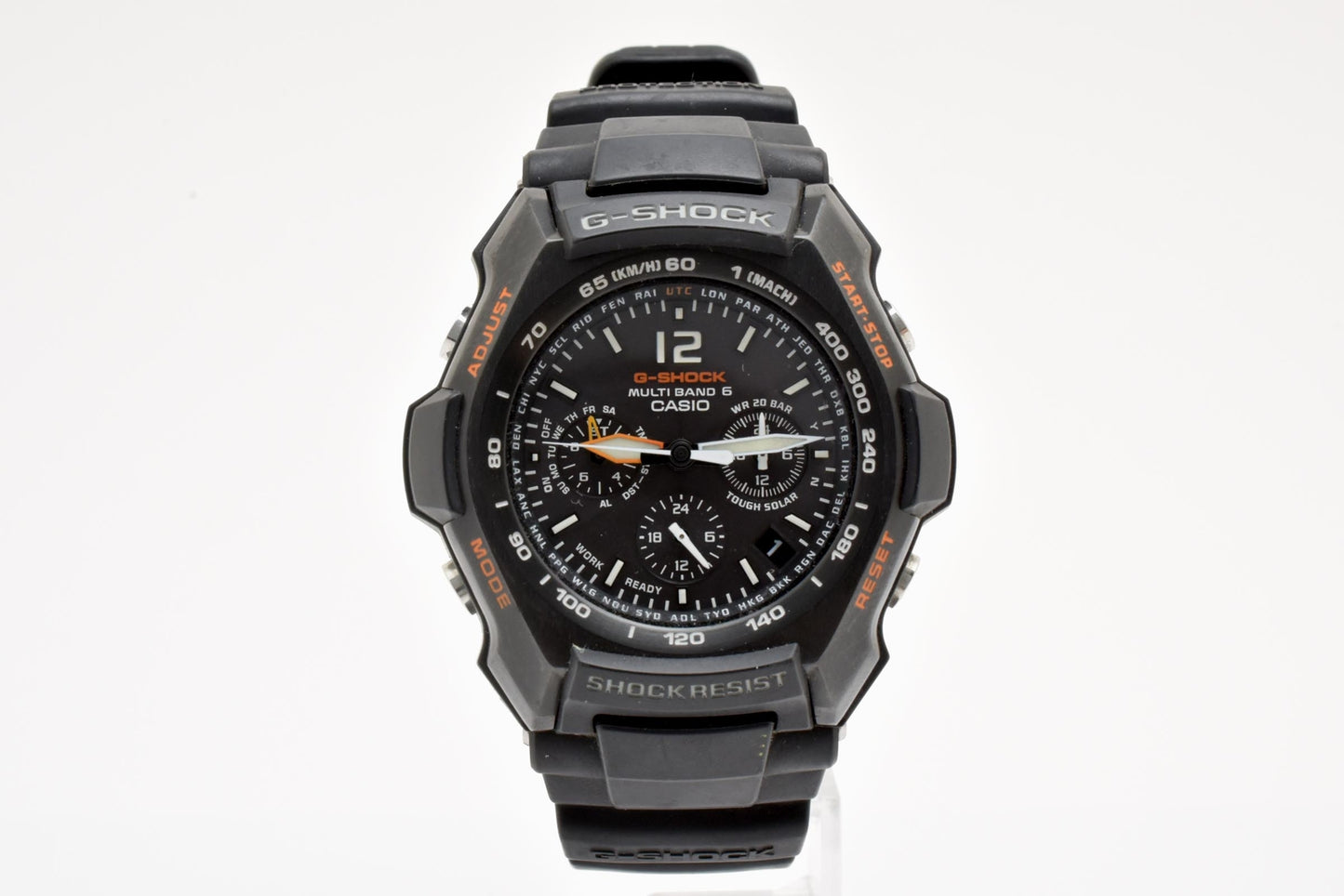 カシオ CASIO G-SHOCK GW-2000B 電波ソーラー 腕時計 ブラック文字盤 アナログ シリコンベルト メンズ