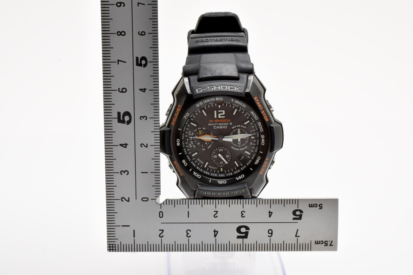 カシオ CASIO G-SHOCK GW-2000B 電波ソーラー 腕時計 ブラック文字盤 アナログ シリコンベルト メンズ