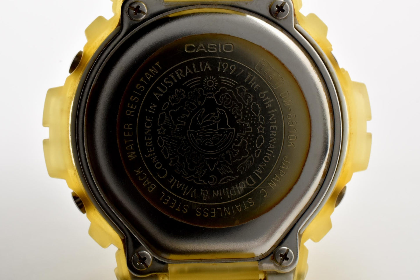 カシオ CASIO G-SHOCK DW-6910K 第6回国際イルカ・クジラ会議記念モデル クォーツ デジタル 腕時計 イエロー メンズ