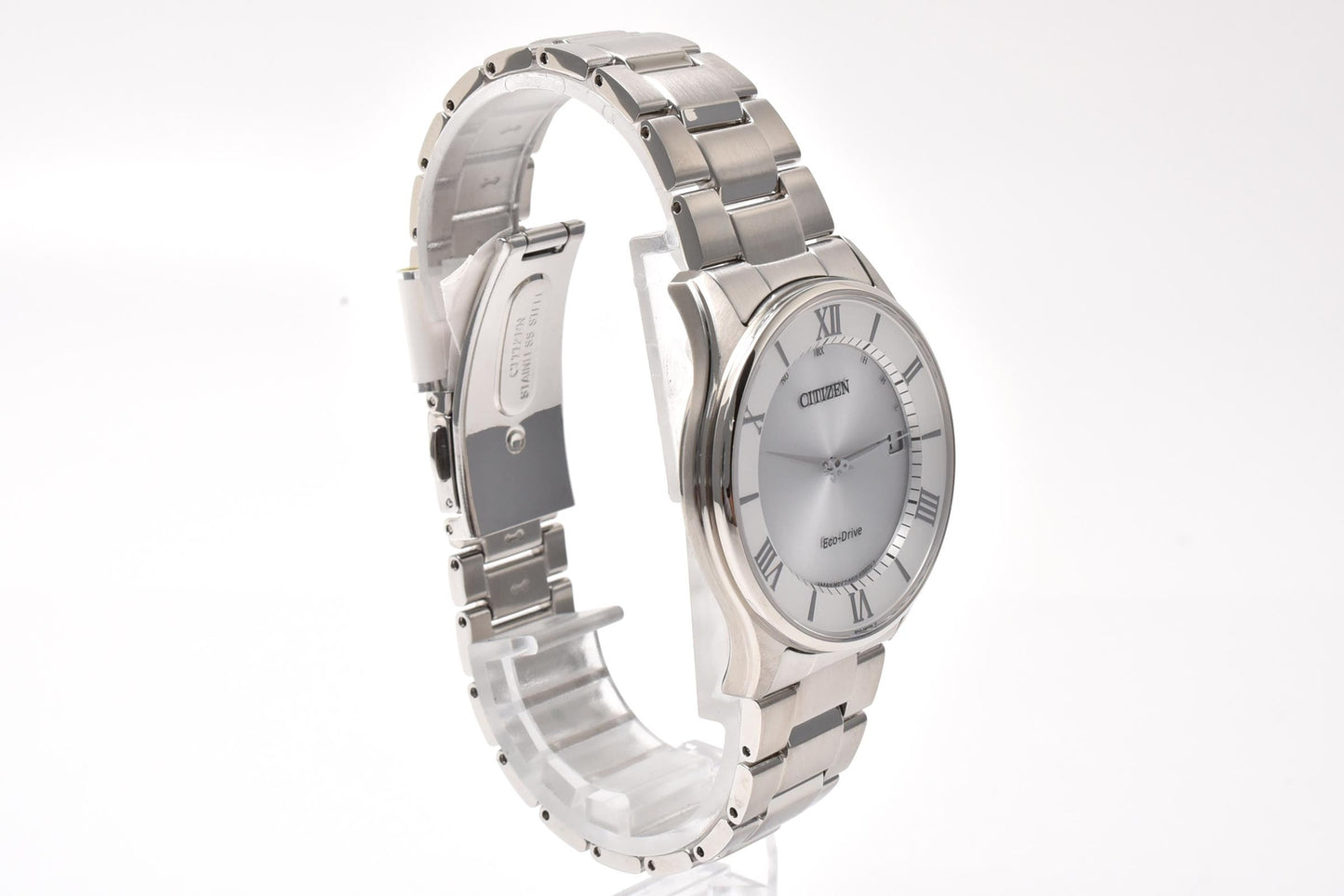 シチズン CITIZEN H415-S112907 エコ・ドライブ 電波ソーラー 腕時計 シルバー文字盤 ローマンインデックス ステンレス メンズ