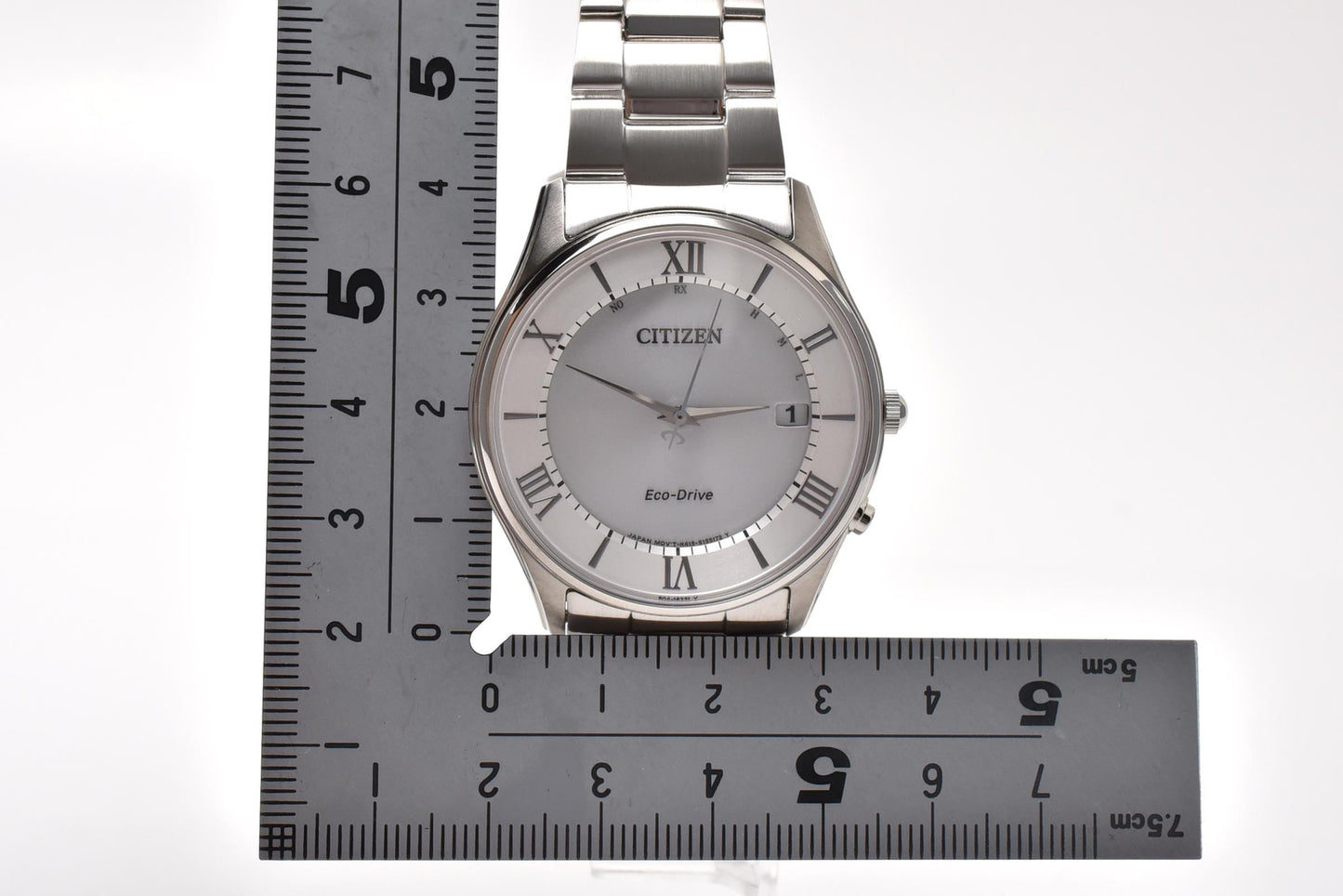 シチズン CITIZEN H415-S112907 エコ・ドライブ 電波ソーラー 腕時計 シルバー文字盤 ローマンインデックス ステンレス メンズ