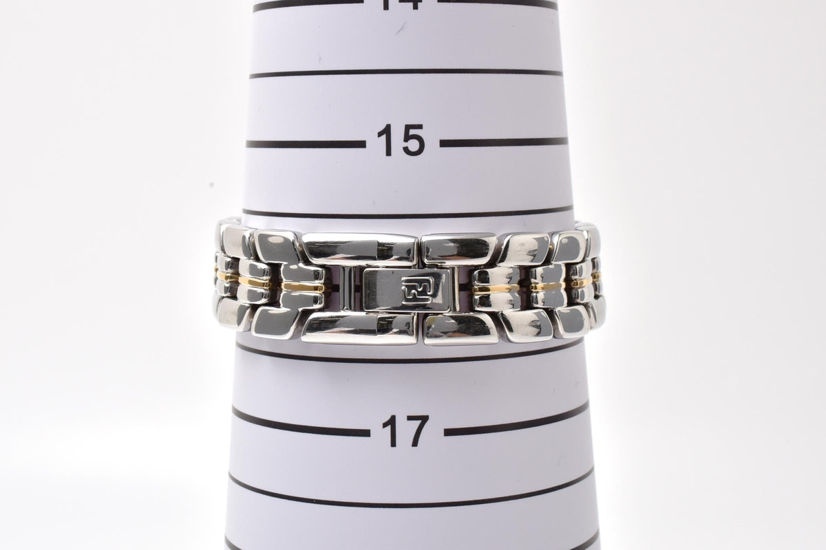 FENDI フェンディ 980L 002-876 レディース クォーツ 腕時計 ホワイト文字盤 ローマ数字 デイト ステンレス 25.6mm 1990年代 ヴィンテージ