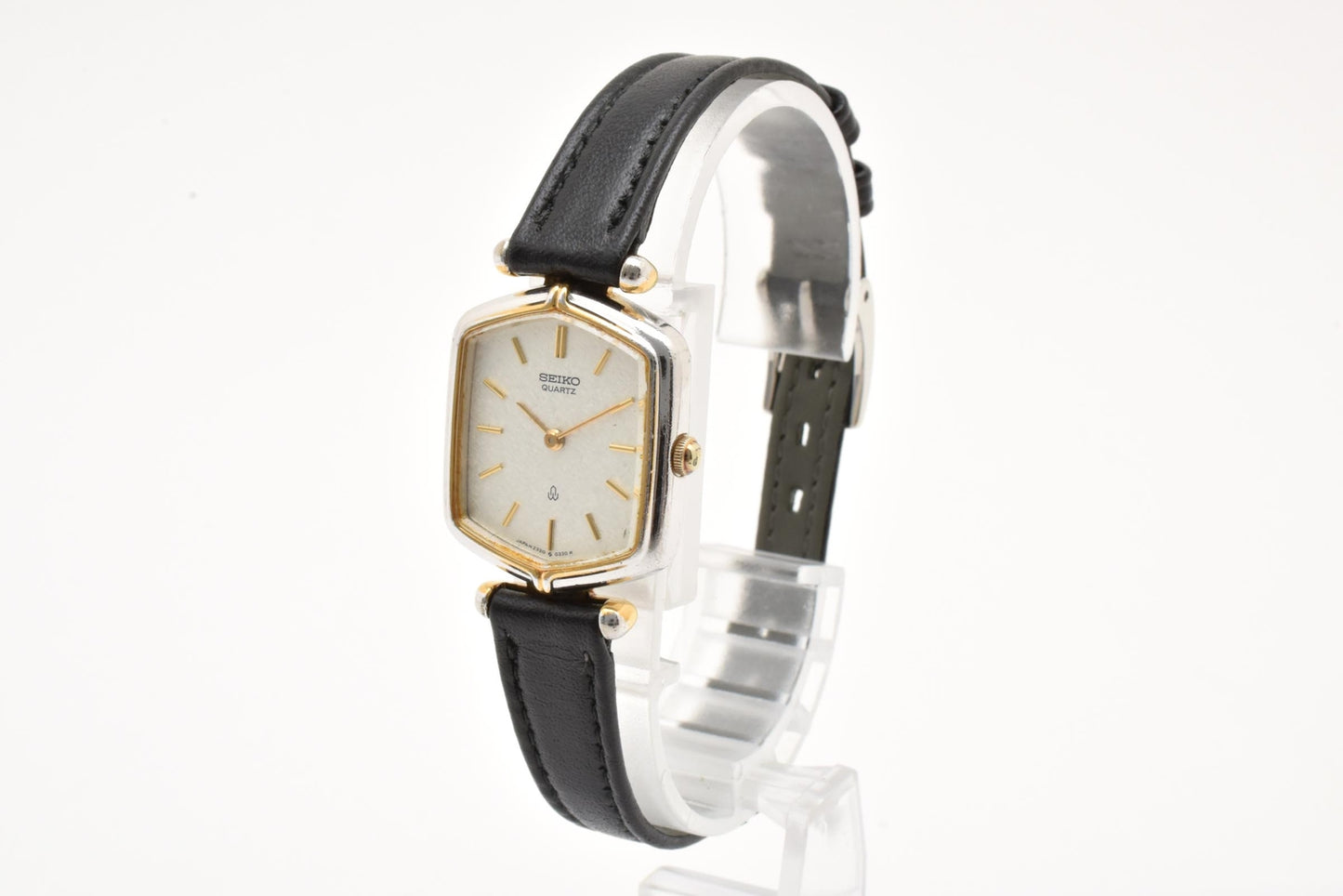 セイコー SEIKO 2320-5230 クォーツ レディース 腕時計 シルバー文字盤 スクエア レザーベルト ヴィンテージ