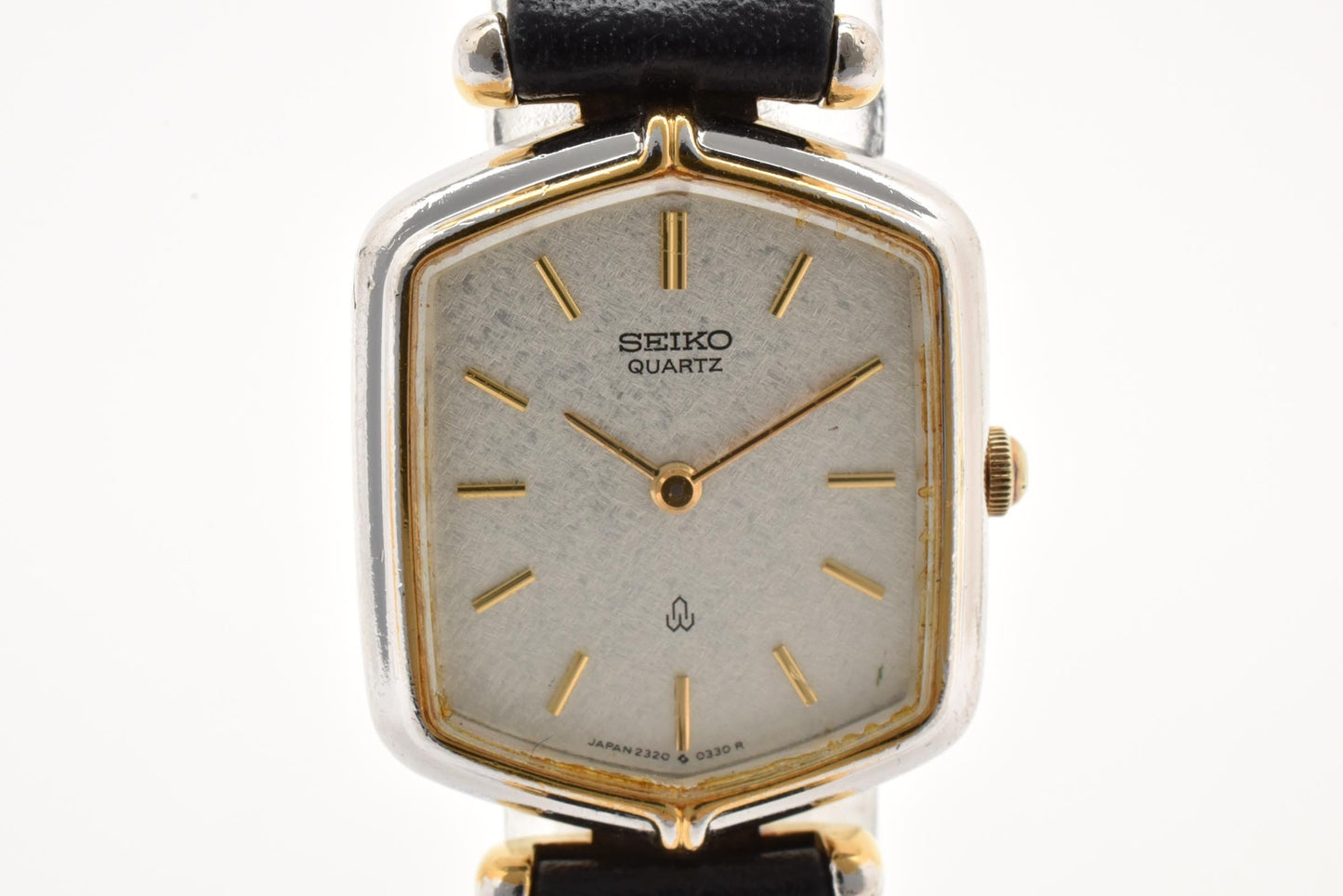 セイコー SEIKO 2320-5230 クォーツ レディース 腕時計 シルバー文字盤 スクエア レザーベルト ヴィンテージ